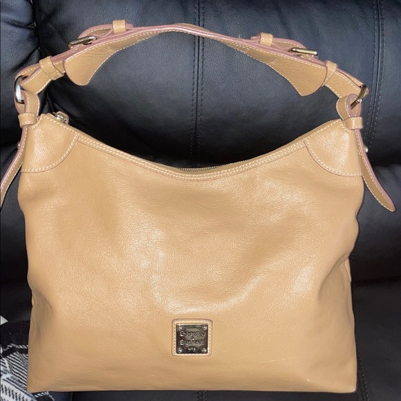 Dooney & Bourke Handbags - Dooney & Bourke Hobo Saaffiano Tan Leather Women's Bag 16”W x 11”H